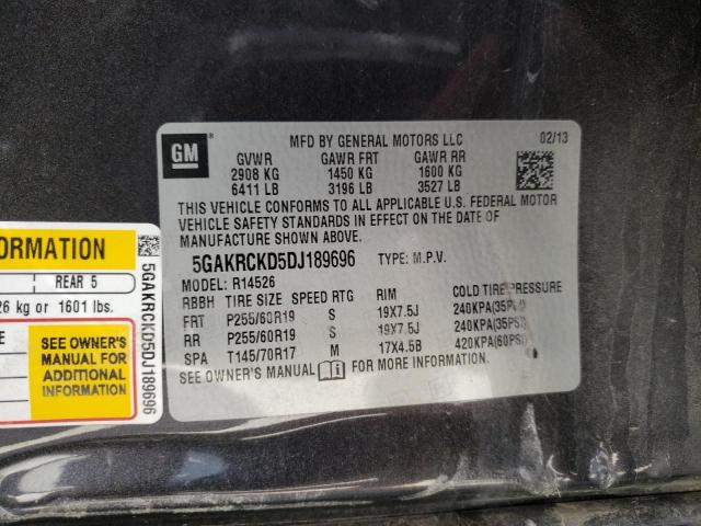 Photo 10 from auction – 2013 BUICK ENCLAVE with VIN 5GAKRCKD5DJ189696