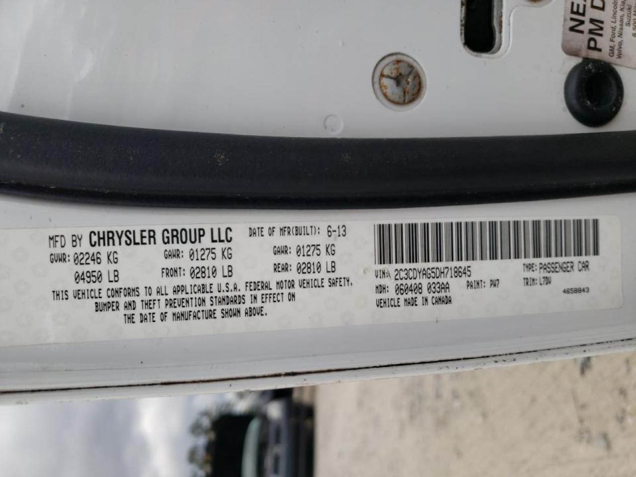 Photo 10 from auction – 2013 DODGE CHALLENGER with VIN 2C3CDYAG5DH718645