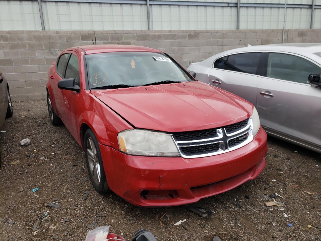 DODGE AVENGER SE 2012 with VIN 1C3CDZAG5CN315650 - Photo from auction