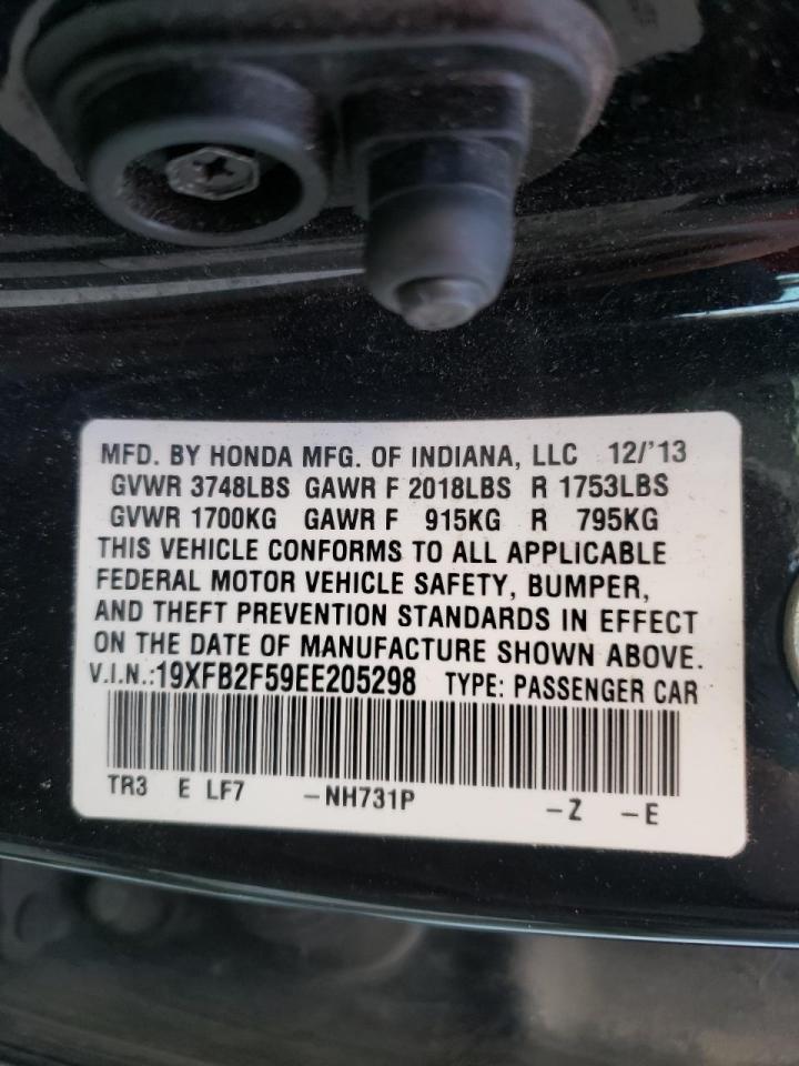 Photo 10 from auction – 2014 HONDA CIVIC LX with VIN 19XFB2F59EE205298