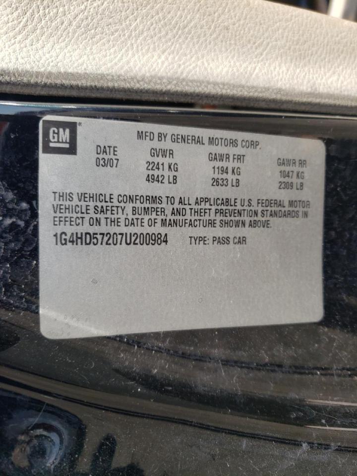 Photo 10 from auction – 2007 BUICK LUCERNE CX with VIN 1G4HD57207U200984