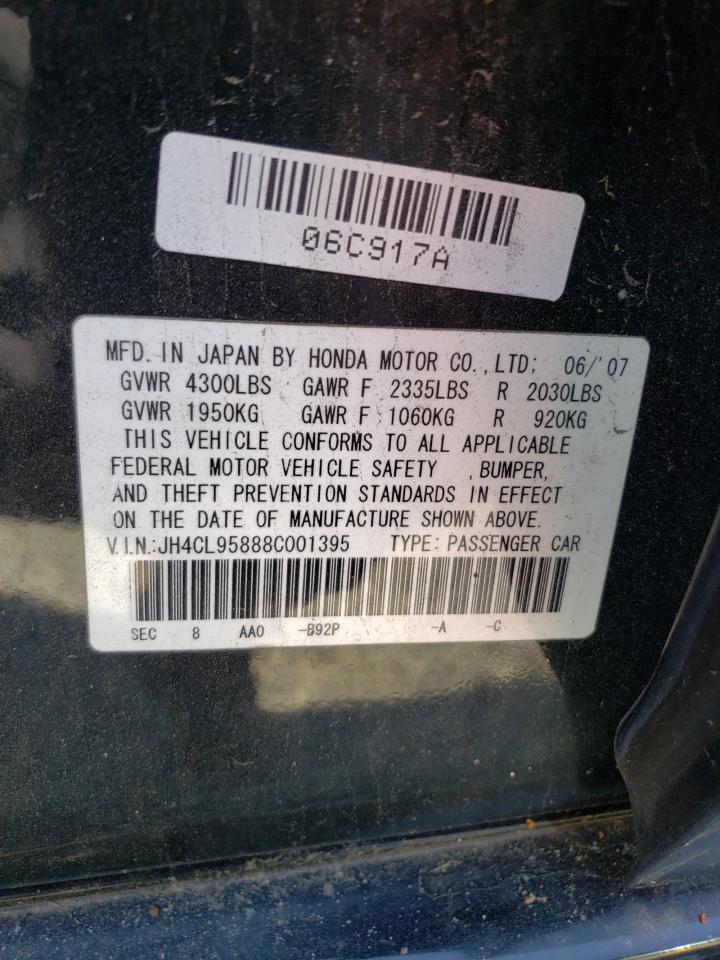 Photo 10 from auction – 2008 ACURA TSX with VIN JH4CL95888C001395