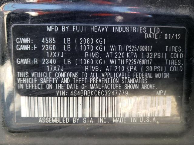 Снимка 10 от търг – 2012 SUBARU OUTBACK 2. с VIN 4S4BRBKC6C3247779