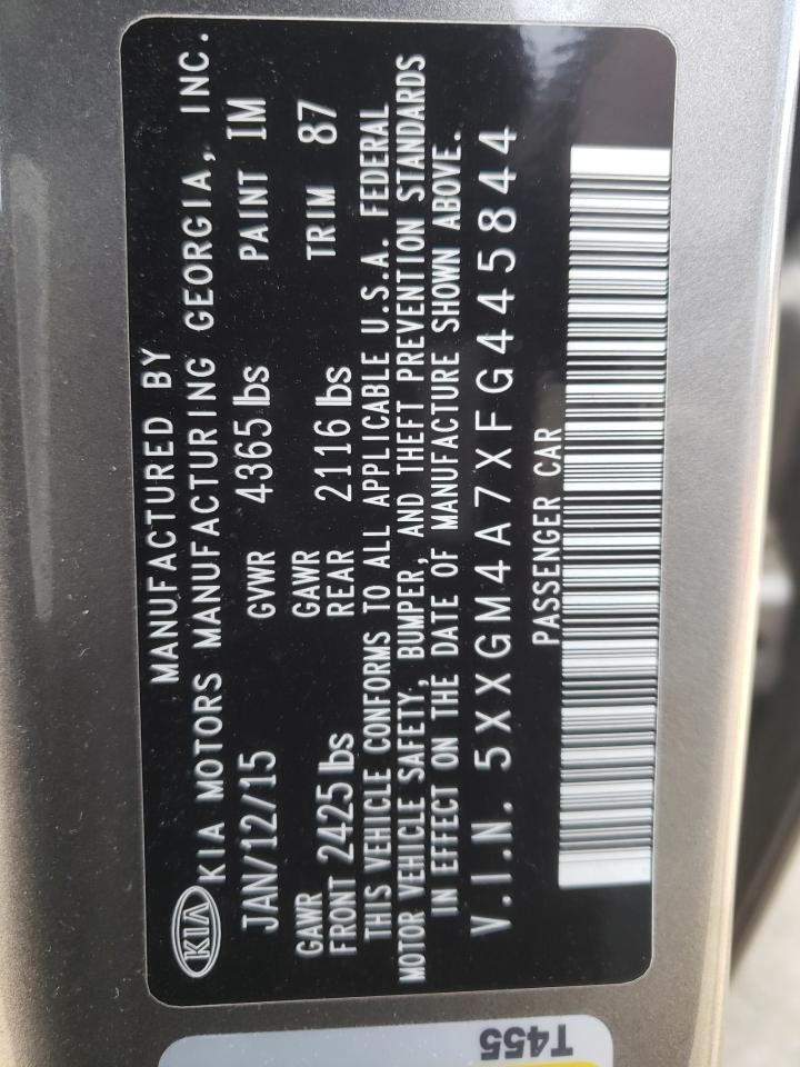 Photo 10 from auction – 2015 KIA OPTIMA LX with VIN 5XXGM4A7XFG445844