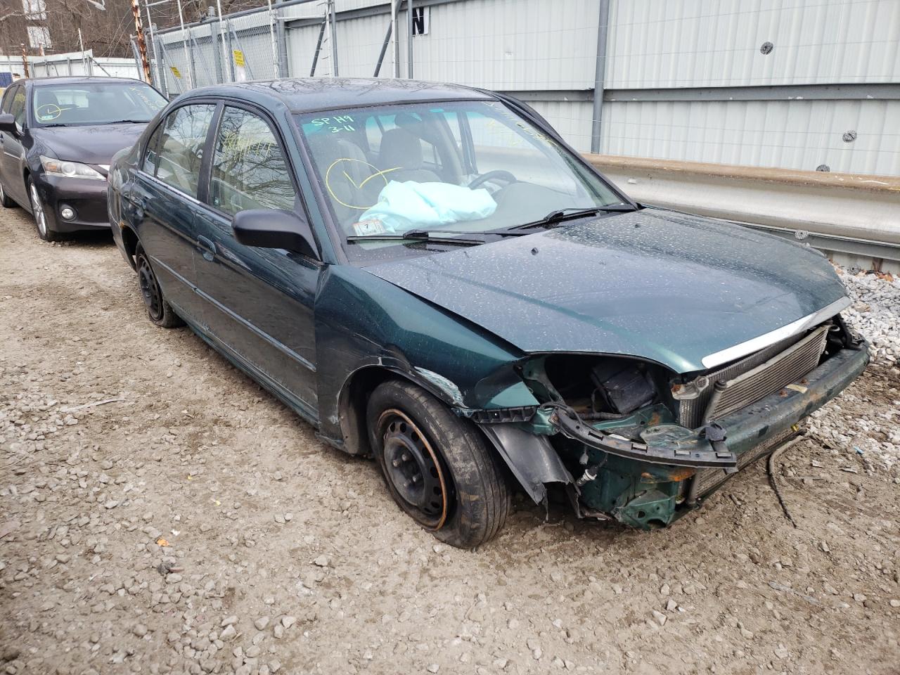 HONDA CIVIC LX 2002 with VIN 2HGES16502H503178 - Photo from auction