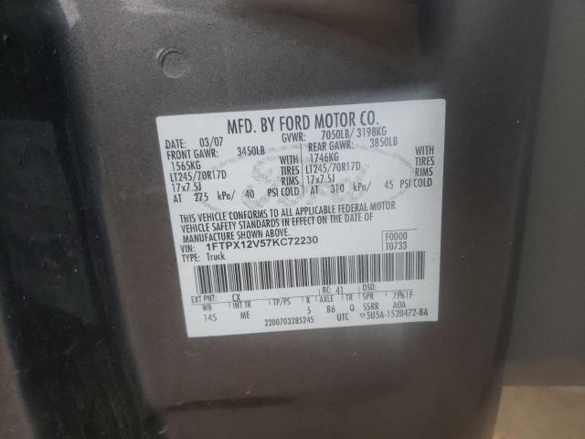 Photo 10 from auction – 2007 FORD F150 with VIN 1FTPX12V57KC72230