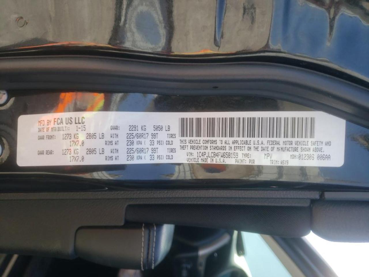 Photo 10 from auction – 2015 JEEP CHEROKEE L with VIN 1C4PJLCB4FW658159