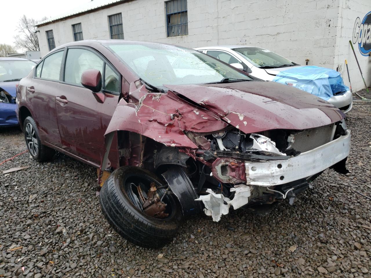 HONDA CIVIC EX 2013 with VIN 19XFB2F83DE252237 - Photo from auction