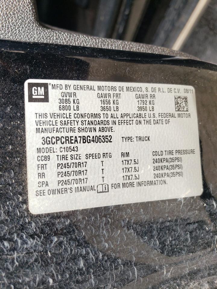 Photo 10 from auction – 2011 CHEVROLET SILVERADO with VIN 3GCPCREA7BG406352