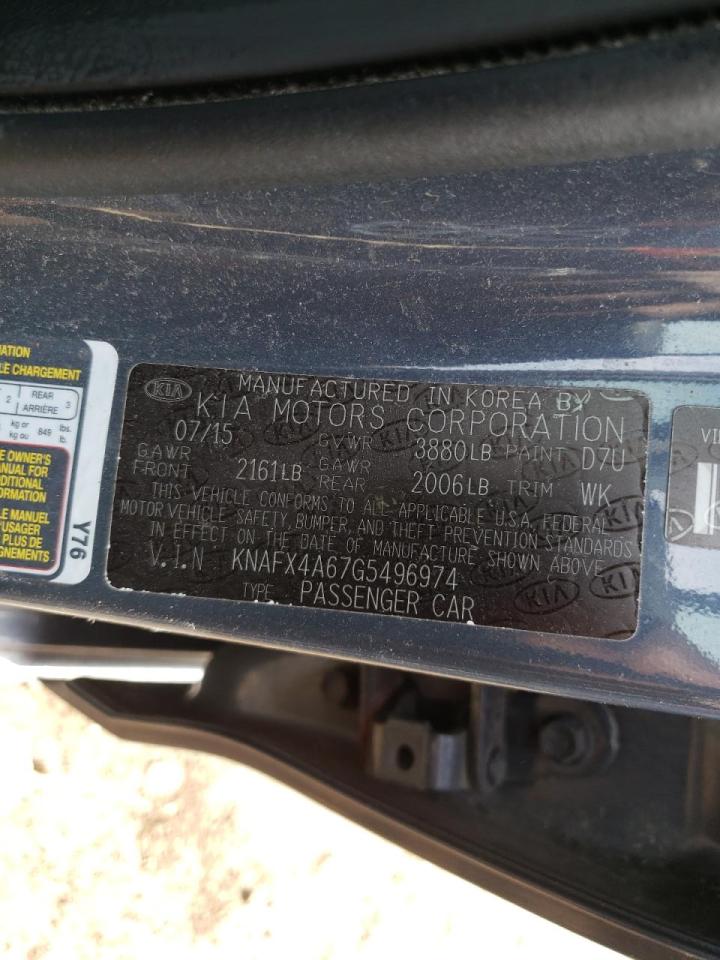 Photo 10 from auction – 2016 KIA FORTE LX with VIN KNAFX4A67G5496974