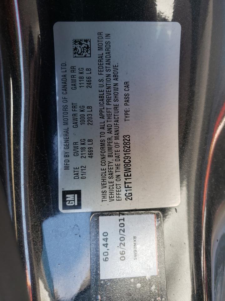Photo 10 from auction – 2012 CHEVROLET CAMARO 2SS with VIN 2G1FT1EW8C9162823