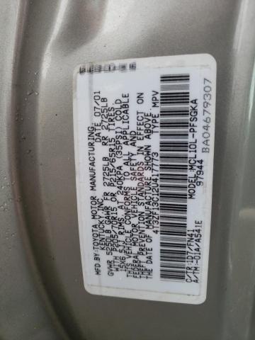 Photo 10 from auction – 2002 TOYOTA SIENNA LE with VIN 4T3ZF13C12U417773