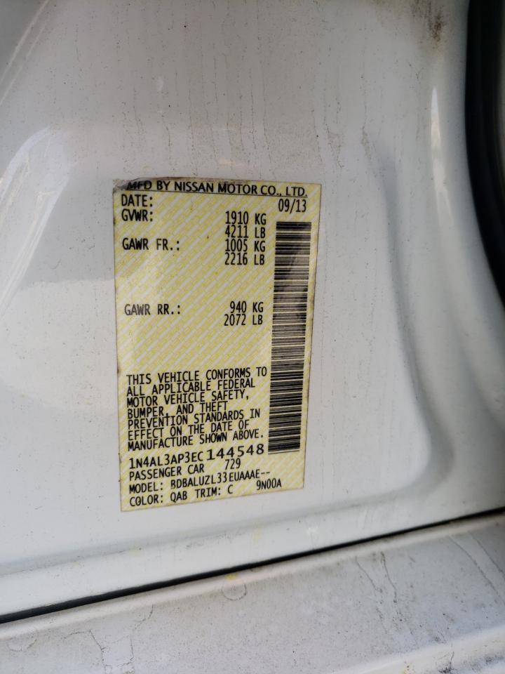 Photo 10 from auction – 2014 NISSAN ALTIMA 2.5 with VIN 1N4AL3AP3EC144548