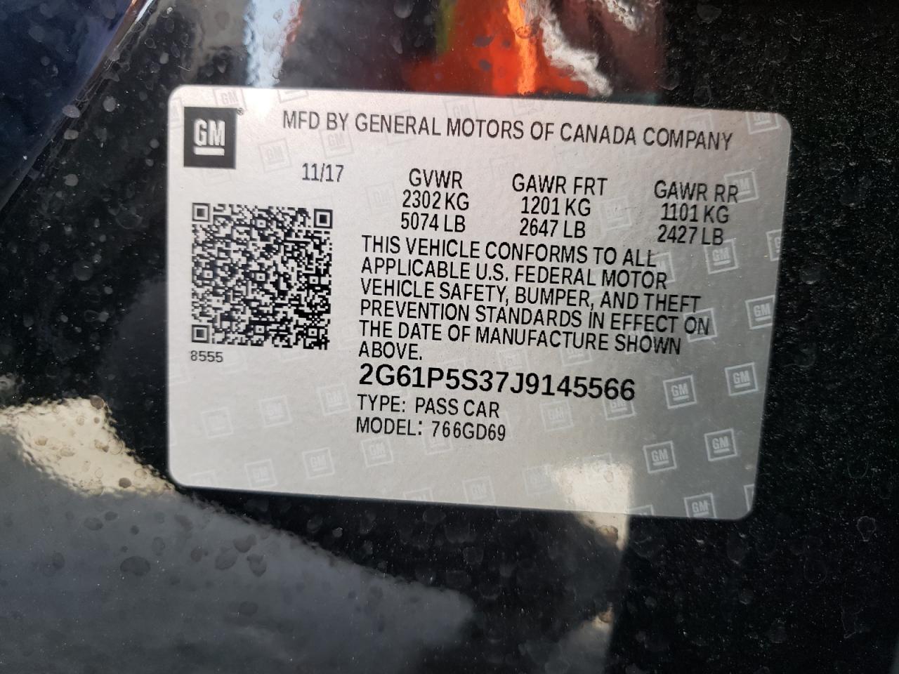 Photo 10 from auction – 2018 CADILLAC XTS PREMIU with VIN 2G61P5S37J9145566