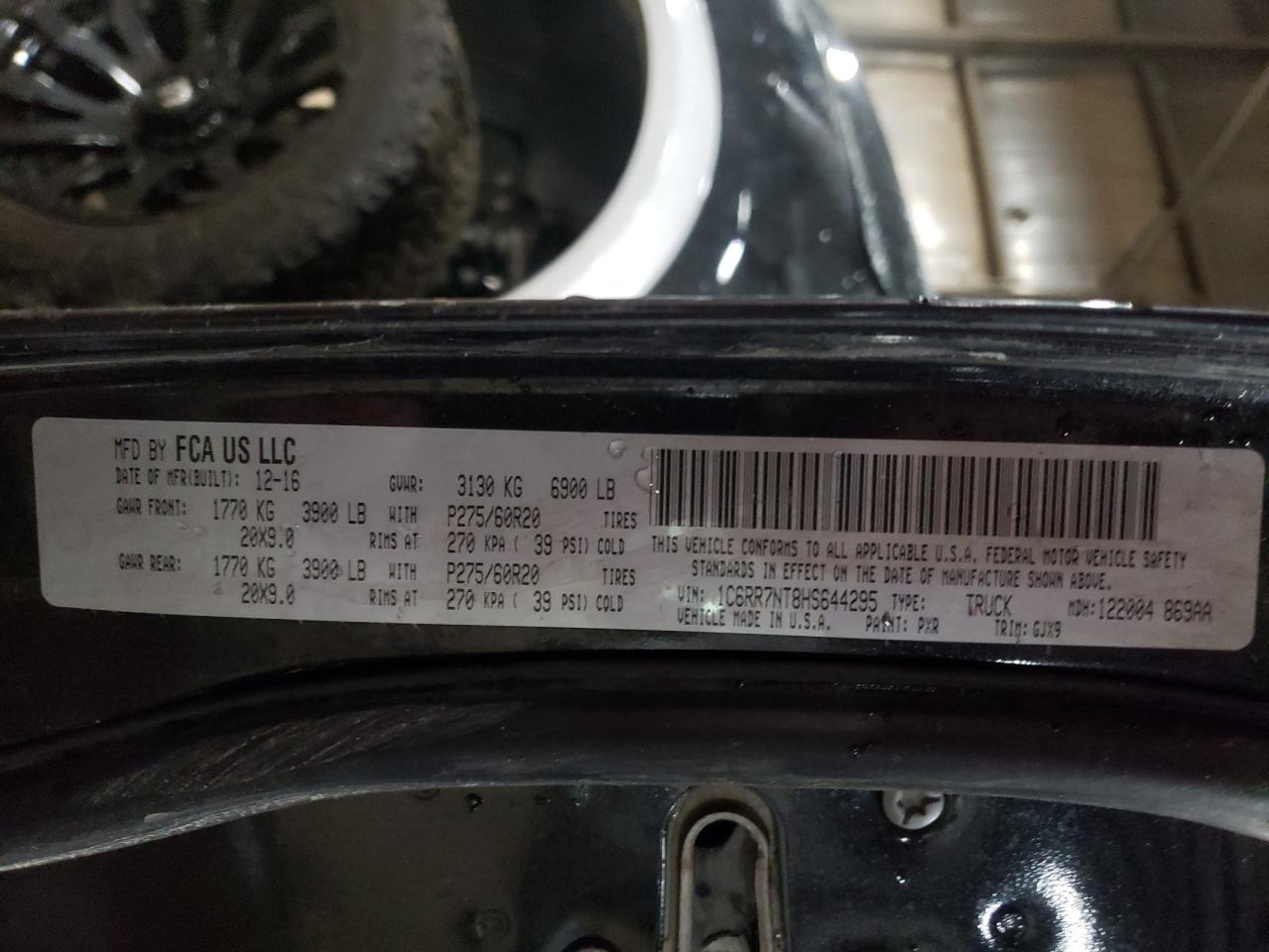 Photo 10 from auction – 2017 RAM 1500 LARAM with VIN 1C6RR7NT8HS644295