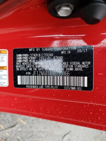 Photo 10 from auction – 2017 TOYOTA 86 BASE with VIN JF1ZNAA14H8710866