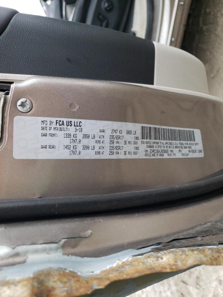 Photo 10 from auction – 2018 CHRYSLER PACIFICA T with VIN 2C4RC1BG4JR256826