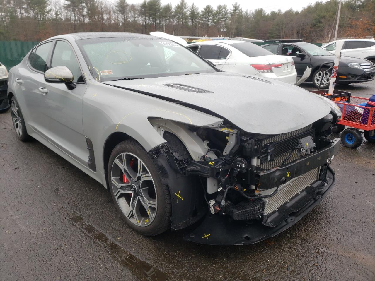 KIA STINGER GT 2019 with VIN KNAE55LC1K6053698 - Photo from auction