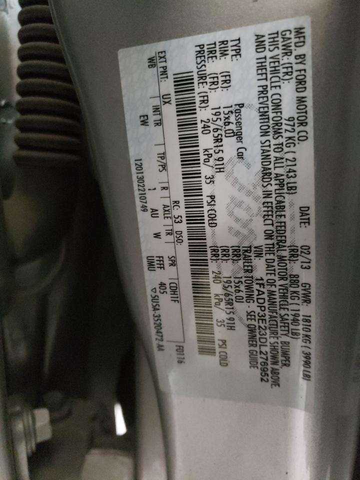 Photo 10 from auction – 2013 FORD FOCUS S with VIN 1FADP3E23DL276952
