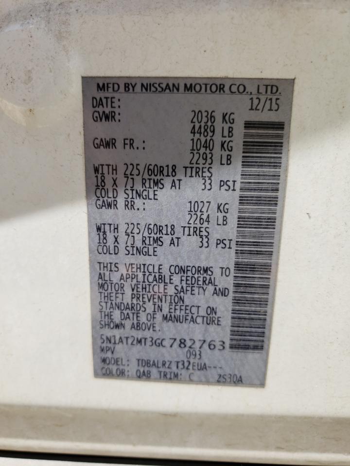 Photo 10 from auction – 2016 NISSAN ROGUE S with VIN 5N1AT2MT3GC782763