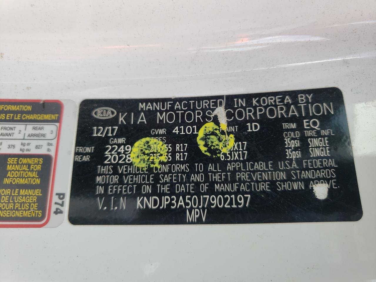 Photo 10 from auction – 2018 KIA SOUL + with VIN KNDJP3A50J7902197