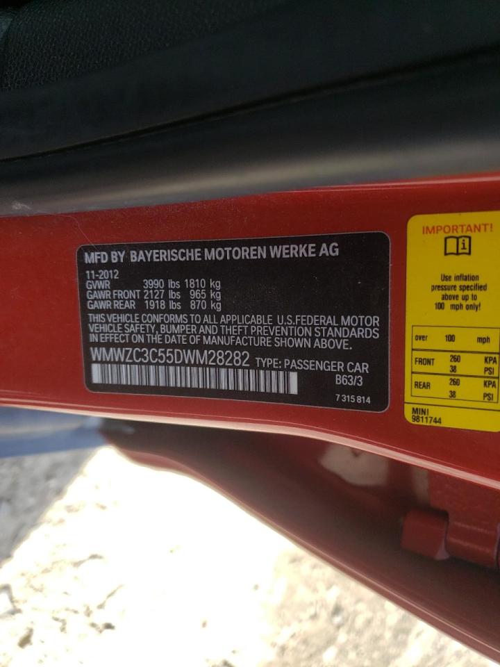Photo 10 from auction – 2013 MINI COOPER S C with VIN WMWZC3C55DWM28282