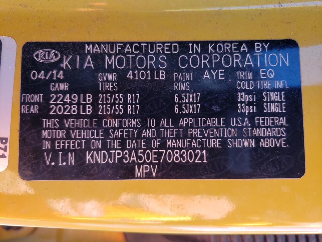 Photo 10 from auction – 2014 KIA SOUL + with VIN KNDJP3A50E7083021