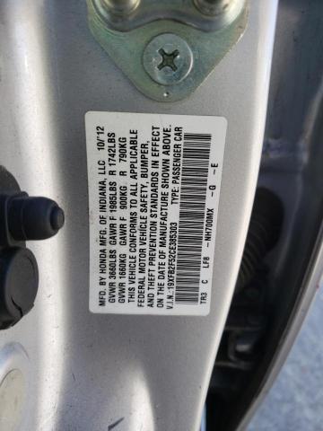 Photo 10 from auction – 2012 HONDA CIVIC LX with VIN 19XFB2F52CE385303