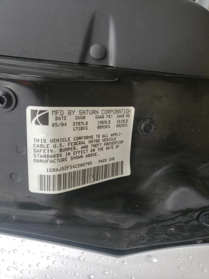 Photo 10 from auction – 2004 SATURN ION LEVEL with VIN 1G8AJ52F54Z205793