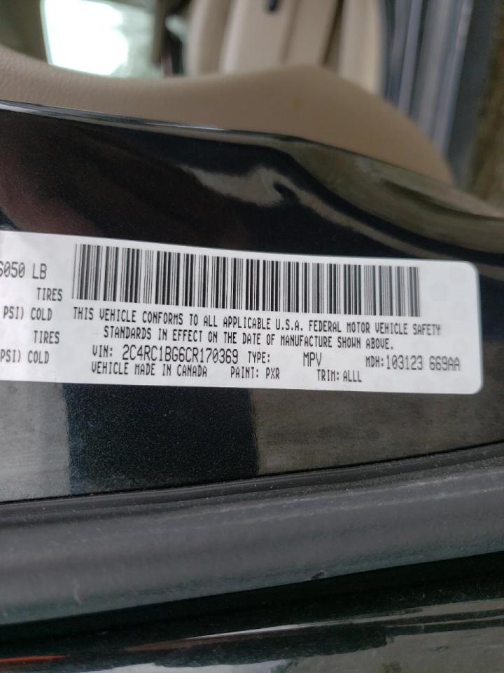 Photo 10 from auction – 2012 CHRYSLER TOWN & COU with VIN 2C4RC1BG6CR170369