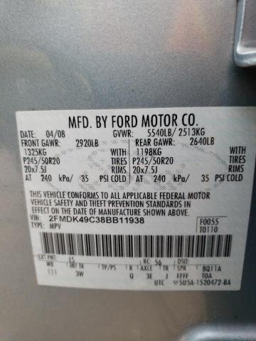 Photo 10 from auction – 2008 FORD EDGE LIMIT with VIN 2FMDK49C38BB11938