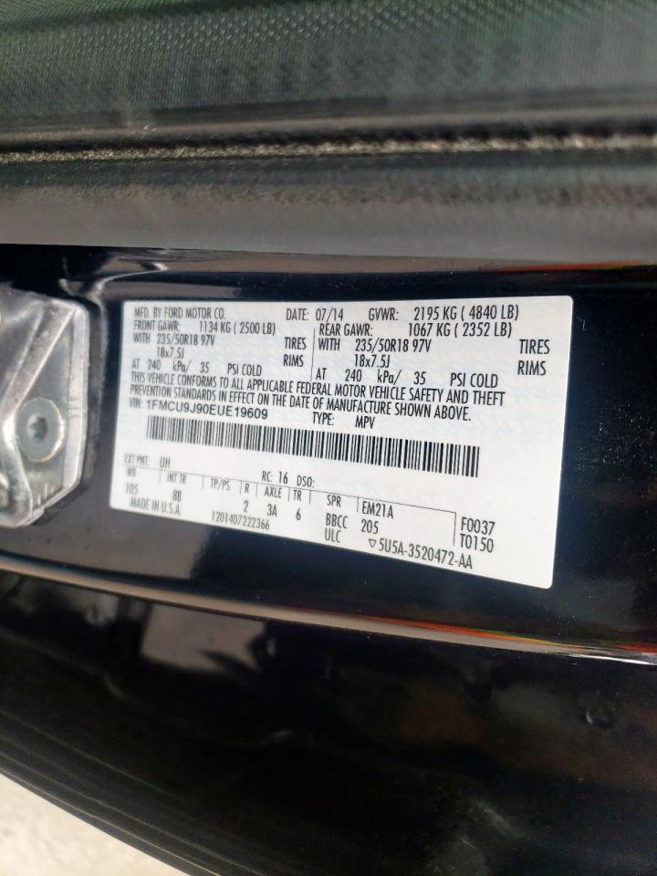 Photo 10 from auction – 2014 FORD ESCAPE TIT with VIN 1FMCU9J90EUE19609