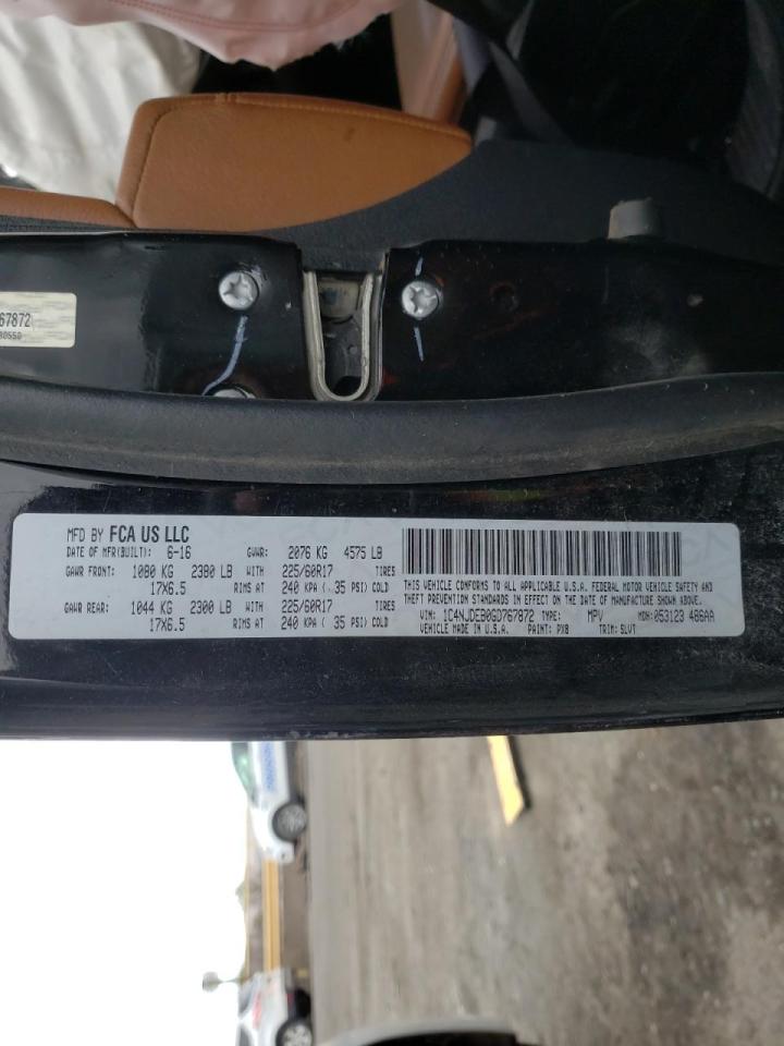 Photo 10 from auction – 2016 JEEP COMPASS LA with VIN 1C4NJDEB0GD767872