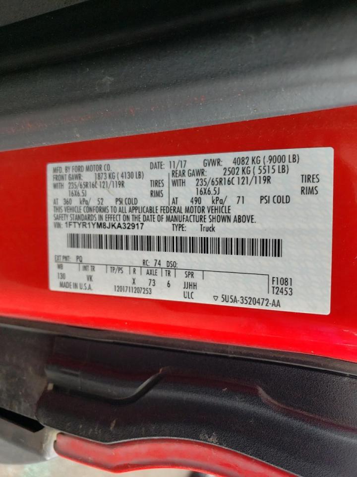 Photo 10 from auction – 2018 FORD TRANSIT T- with VIN 1FTYR1YM8JKA32917