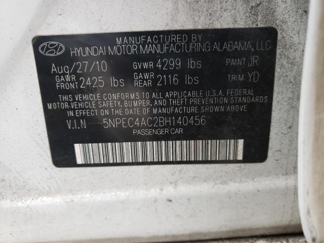 Photo 10 from auction – 2011 HYUNDAI SONATA SE with VIN 5NPEC4AC2BH140456