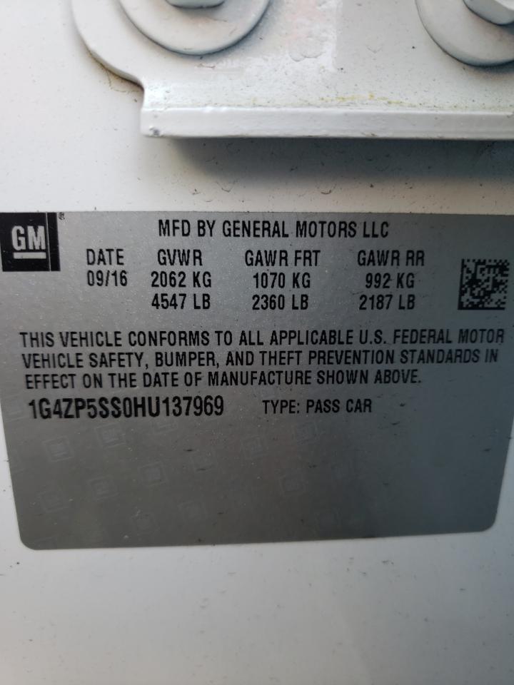 Photo 10 from auction – 2017 BUICK LACROSSE E with VIN 1G4ZP5SS0HU137969