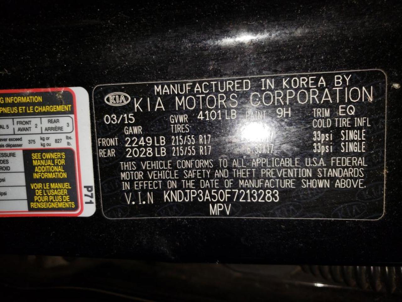 Снимка 10 от търг – 2015 KIA SOUL + с VIN KNDJP3A50F7213283