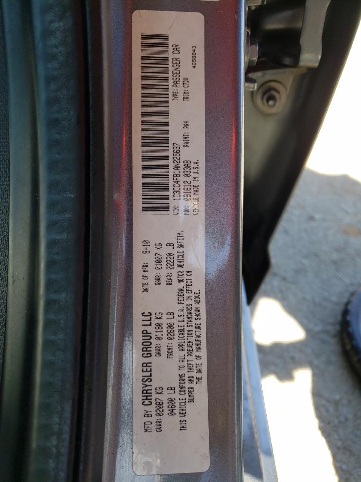 Photo 10 from auction – 2010 CHRYSLER SEBRING TO with VIN 1C3CC4FB1AN225637