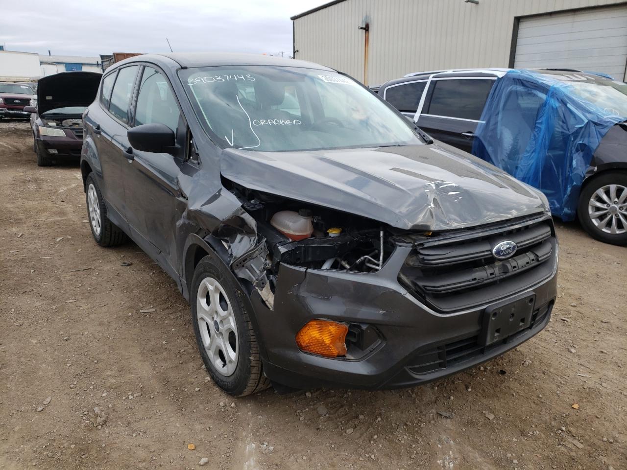 FORD ESCAPE S 2018 with VIN 1FMCU0F78JUB84163 - Photo from auction