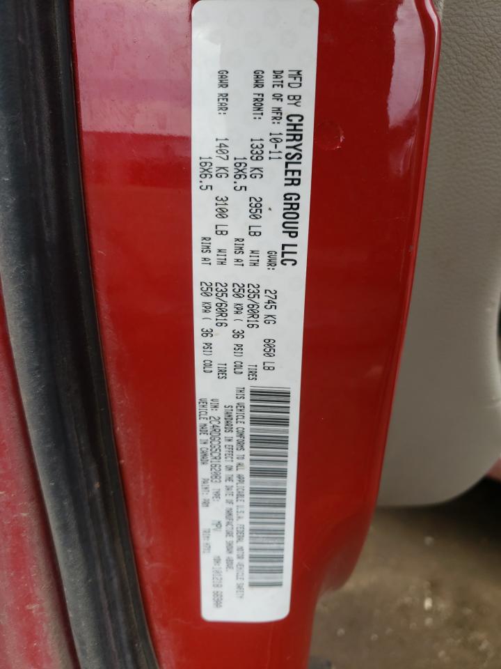 Photo 10 from auction – 2012 DODGE GRAND CARA with VIN 2C4RDGCG5CR162083