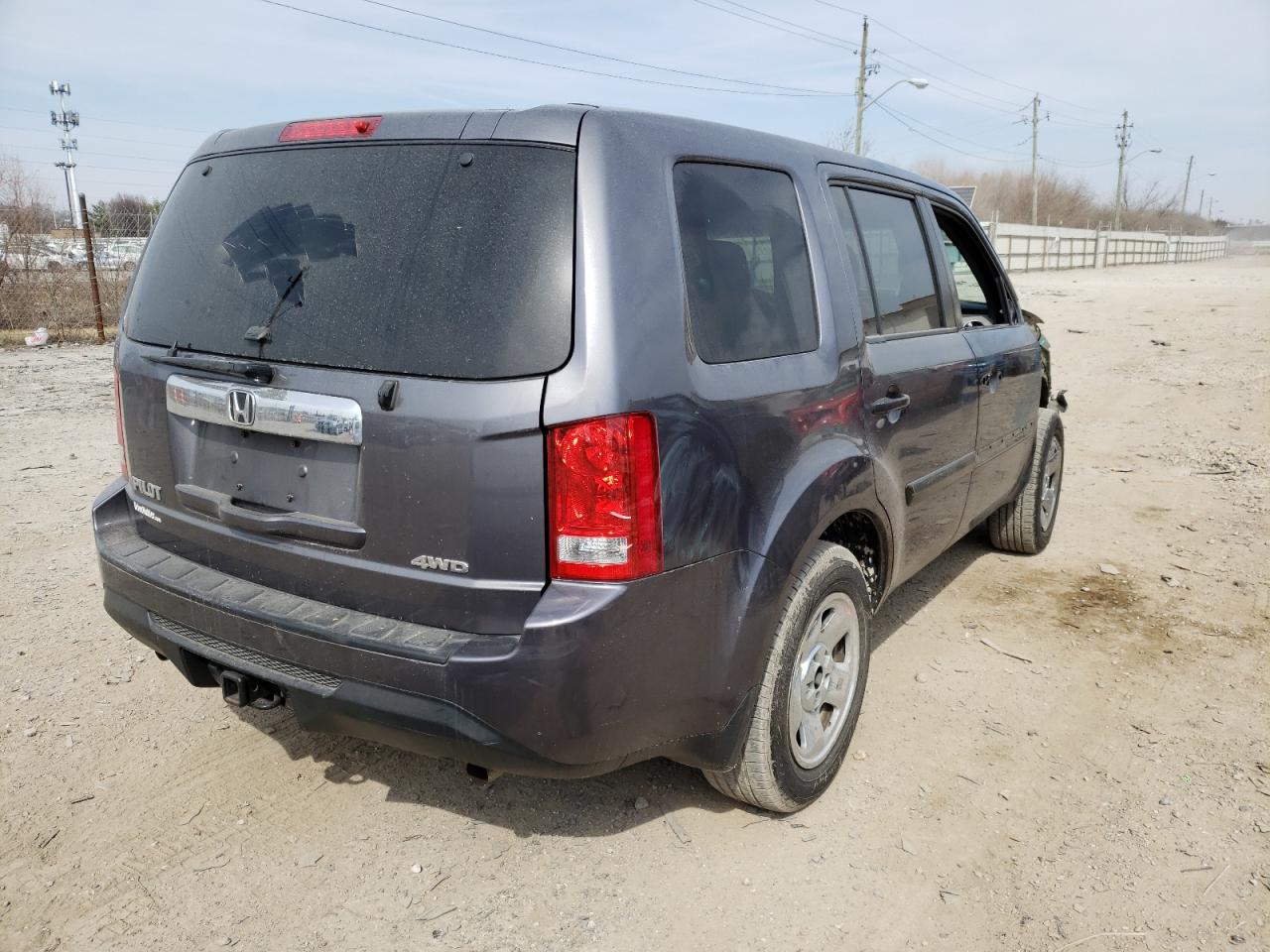 Photo 4 from auction – 2014 HONDA PILOT LX with VIN 5FNYF4H28EB009648