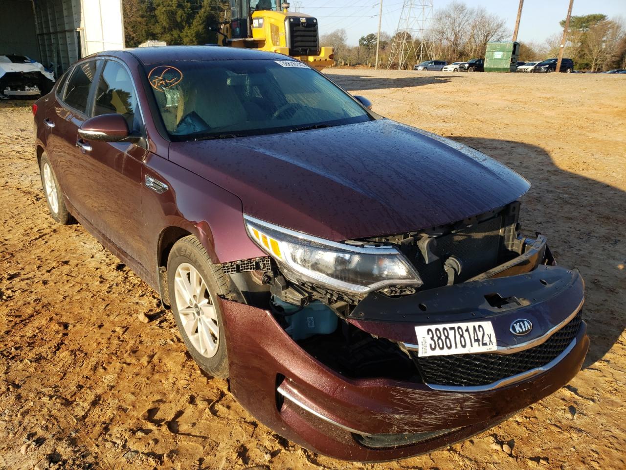 KIA OPTIMA LX 2016 with VIN 5XXGT4L39GG028312 - Photo from auction