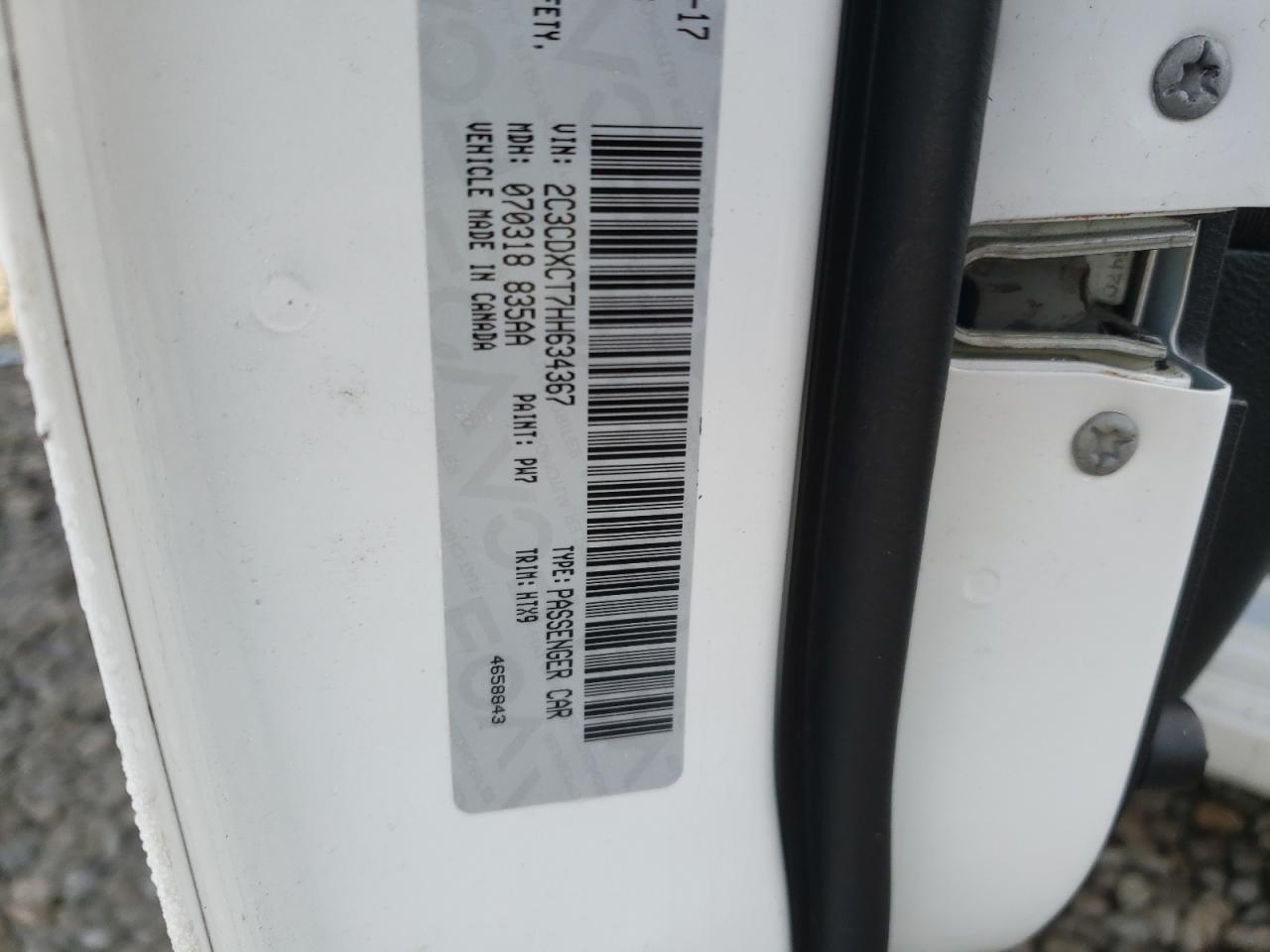 Photo 10 from auction – 2017 DODGE CHARGER R/ with VIN 2C3CDXCT7HH634367