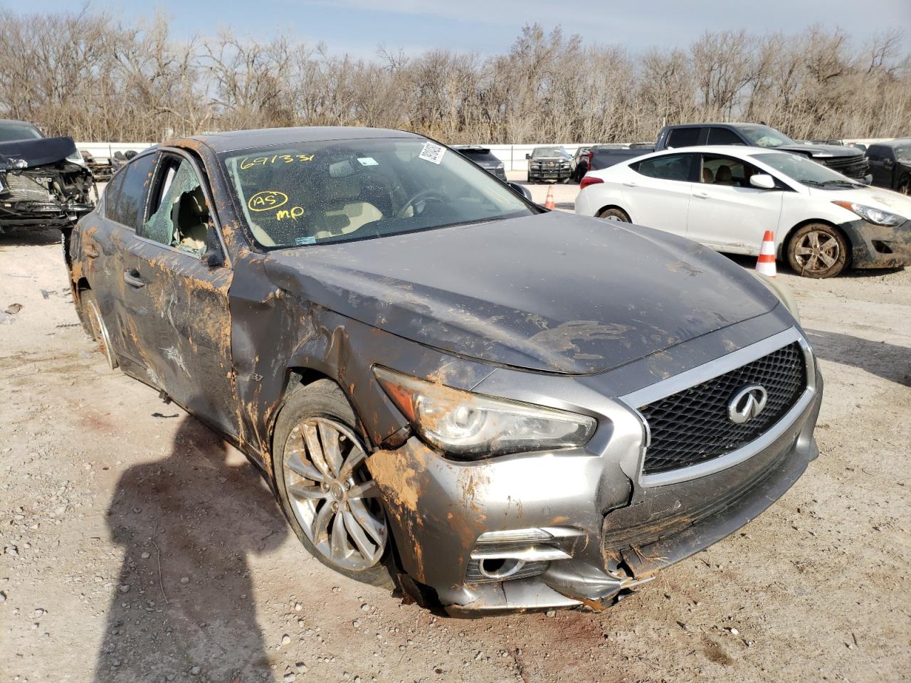 INFINITI Q50 BASE 2014 with VIN JN1BV7AR8EM691331 - Photo from auction