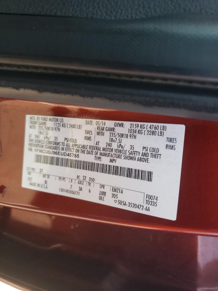 Photo 10 from auction – 2014 FORD ESCAPE TIT with VIN 1FMCU0J96EUD45785