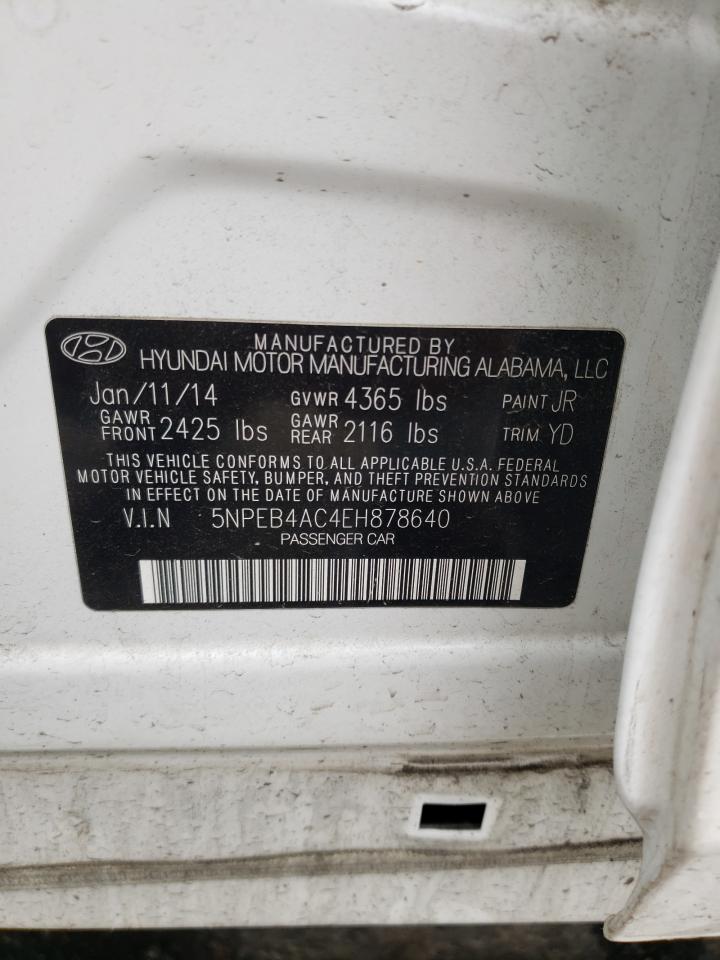 Photo 10 from auction – 2014 HYUNDAI SONATA GLS with VIN 5NPEB4AC4EH878640