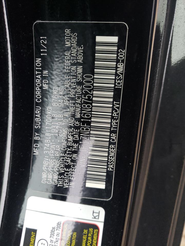 Photo 10 from auction – 2022 TOYOTA 86 with VIN JF1ZNBF16N8752000