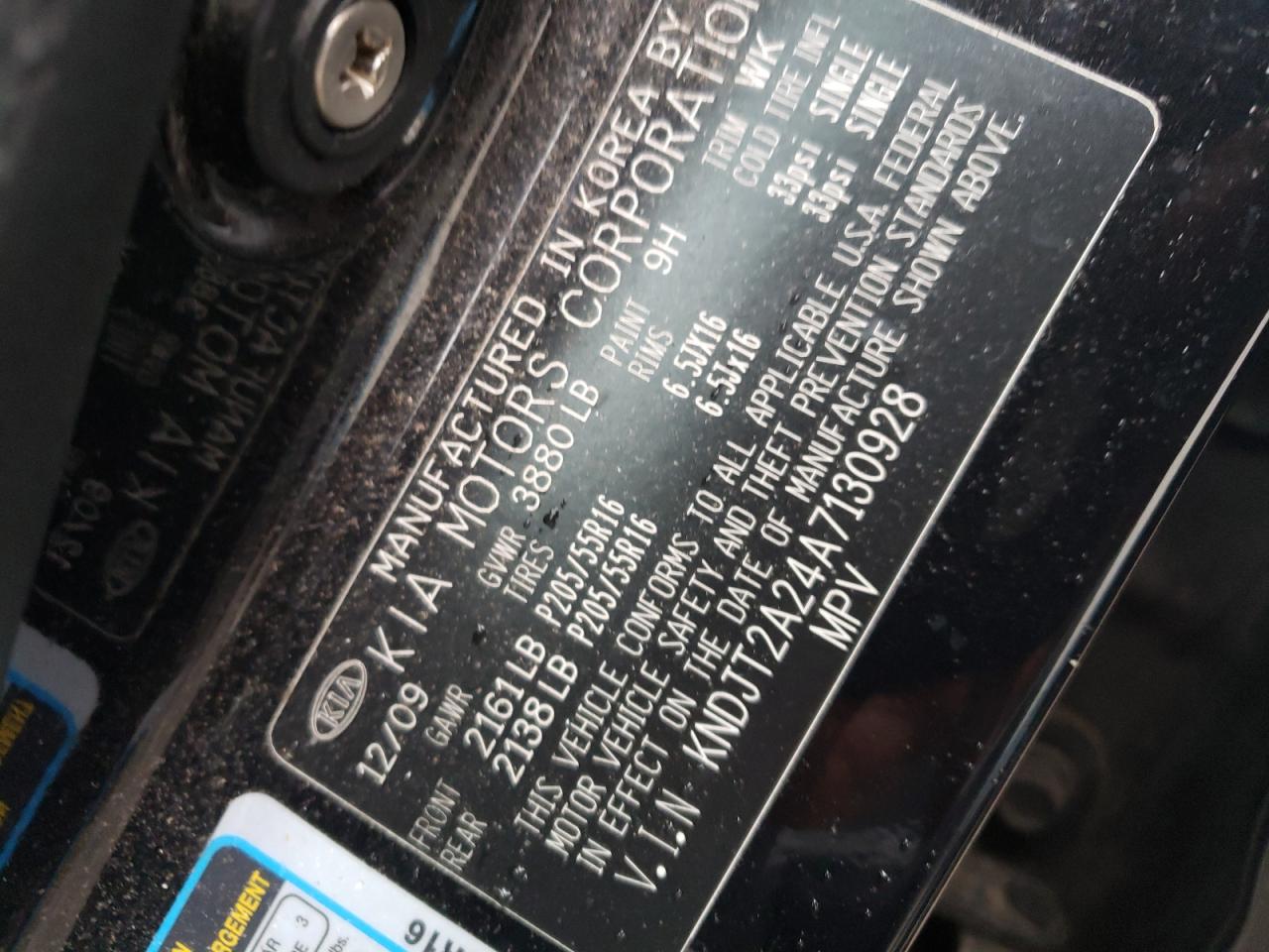 Photo 10 from auction – 2010 KIA SOUL + with VIN KNDJT2A24A7130928