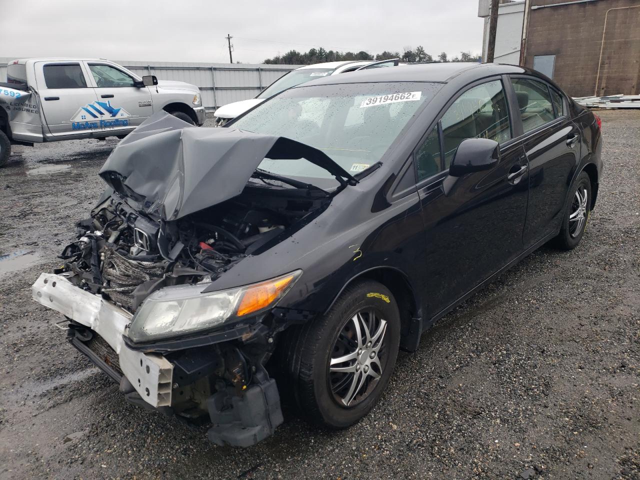 Photo 2 from auction – 2012 HONDA CIVIC LX with VIN 19XFB2F50CE388460