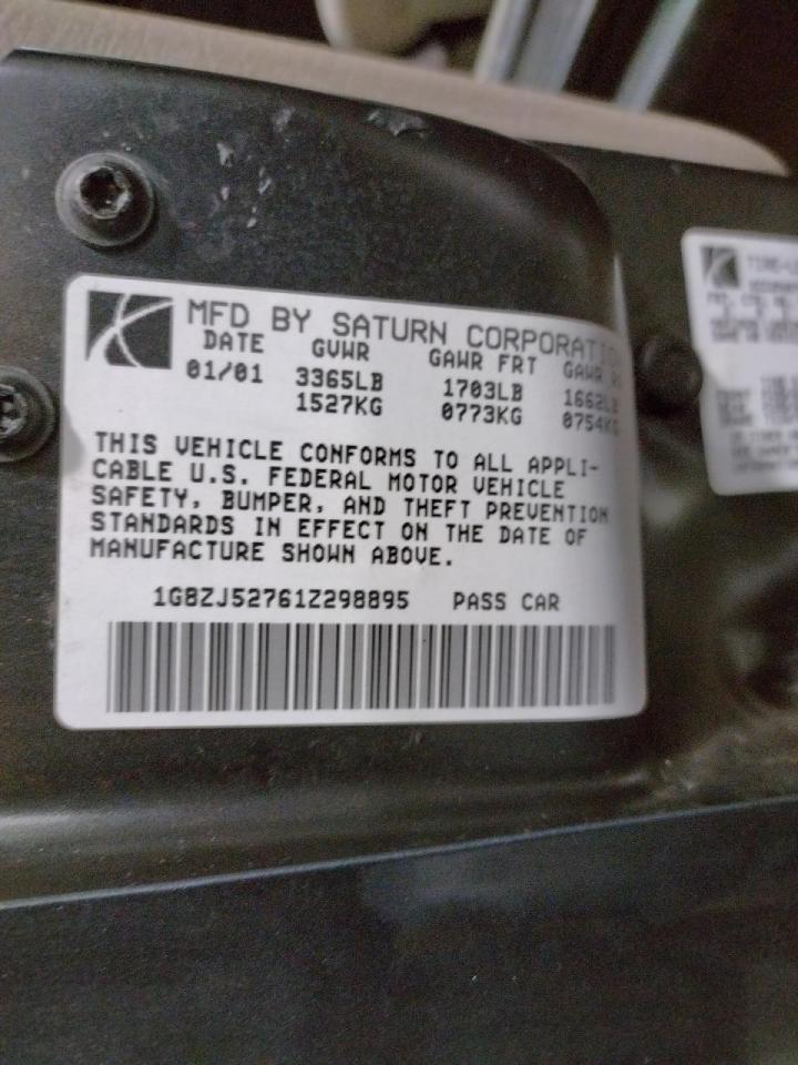 Photo 10 from auction – 2001 SATURN SL2 with VIN 1G8ZJ52761Z298895